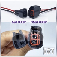 2 Pin Fuel Injector CAM Socket EV6 EV14 Kia Ford Mustang Chevrolet LS2 LS3 LS7 Dodge Jeep Soket Enji