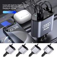 Audi Car charger 6A120W super fast charging multifunctional conversion plug USB adapter Sline A3 A4 