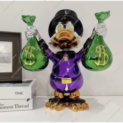 Internet Celebrity Money Bag Duck Cartoon Sculpture Large Home Decor Soft Decoration Store Restauran
