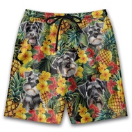 Tropical Pineapple Dog 3D Printed Bermudas Hawaiian Pet Border Collie Short Pants For Men Clothes Be