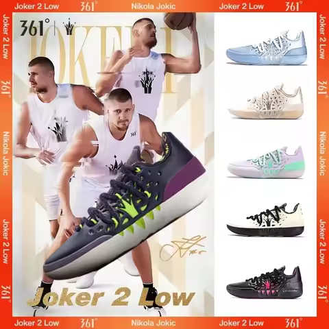 361 ° Joker 2 Low Men Basketball Shoes New Trendy Chic Breathable Shock-Absorbing Wear-resistant Mal