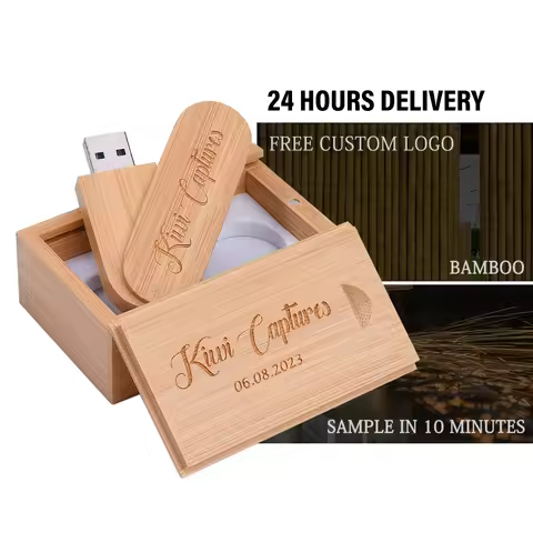 JASTER USB 3.0 Flash Drive 128GB Free Custom Logo Pen Drive 64GB Wooden Box Memory Stick Creative Gi