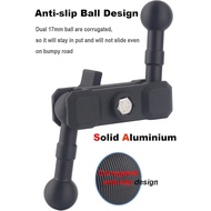 17mm Ball Mount Extension Arm, Double Socket Arm 17mm Ball 360° Swivel Extension Rod for Garmin GPS 