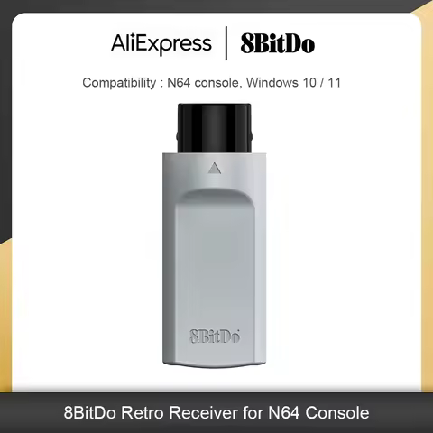 8BitDo Retro Receiver for N64 and Windows, Compatible with Xbox Series Controller, Switch Pro PS5/PS