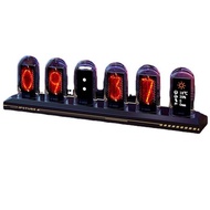 LED Nixie Tube Clock IPS Color Screen Digital Clock DIY Analog Digital Tube WiFi Time Desktop Deskto