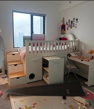 半高床 衣櫃 鞋櫃 層架 床櫃 床架 bb床 床褥 梳化 梳化床 sofa sofabed ❤️‍🔥 小戶型設計 床架 bed ✅ 可訂製任何尺寸 榻榻米 組合床 儲物床 梳化 梳化床 油壓床 組合床