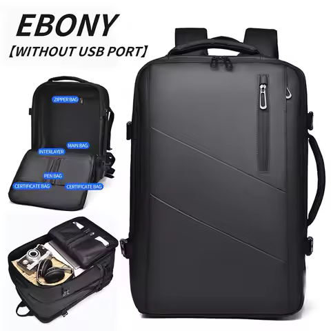 Travel backpack, flight approved carry on backpack, waterproof expandable computer day bag, 17.3-inc