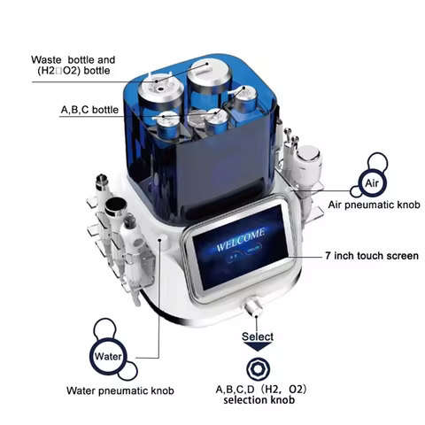Hydro Dermabrasion 6 IN 1 Spa Skin Lifting H2-O2 Water Dermabrasion Tightening Small Bubble Facial M
