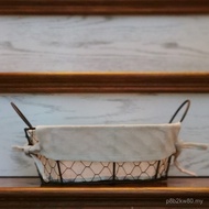 Seni Besi Gaya Amerika Nordic Bakul Penyimpanan Vintaj Bakul Roti Still Life Fotografi Alat Peraga M