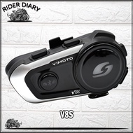 บูลทูธติดหมวกกันน็อค VIMOTO อินเตอร์คอม มีระบบตัดเสียงรบกวน 1000mah ตัวเครื่องกันน้ำกันฝนได้ กันน้ำI