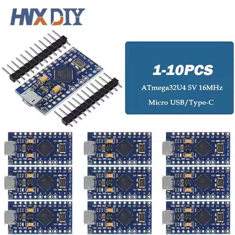 1-10PCS Pro Micro ATmega32U4 5V 16MHz Original Chip Replace ATmega328 For Arduino Pro Mini For Leona