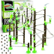 Marble Genius Marble Rails Super Set: 325 Piece Marble Run (45 Marbles, 30+ Rail Pieces, 12 Base Pie