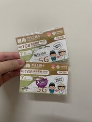 越南7日數據SIM卡