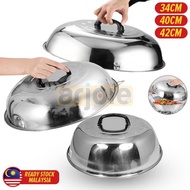 Arjoie [ 34CM / 40CM / 42CM ] Thickened Stainless Steel Frying Pan Wok Lid Cover / 加厚不锈钢炒锅锅盖盖