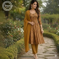 Designer Printed Georgette Gown With Dupatta For Women