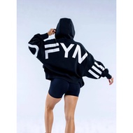 DFYNE Letter Hooded Fleece Lining Ladies Sweatshirt Winter Street Casual Warm Sweatshirt