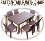 JOLLY - RATTAN DINING TABLE SET 6 SEATER / 4 SEATER