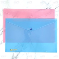 Button File A4 Envelope Elephant Brand Clear No.421F File Folder A4 File Folder Plastic File (3 Enve