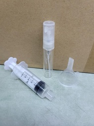 易㩗玻璃噴霧式香水瓶連分裝器套裝（5ml)（現貨）