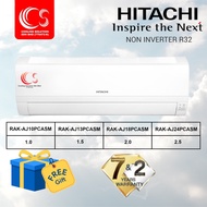 Hitachi 1.0 HP/1.5 HP/2.0 HP/2.5 HP Wall Mounted Non-Inverter R32 Air Conditioner / Air Cond RAK-AJ10PCASM / RAK-AJ13PCASM / RAK-AJ18PCASM / RAK-AJ24PCASM