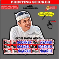 Sticker of words KDM / dedi Mulyadi / bapa aing / kang dedi Mulyadi