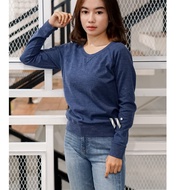 COLD SWEATER YUNQLO ROUND NECK RIB SLEEVEWanita