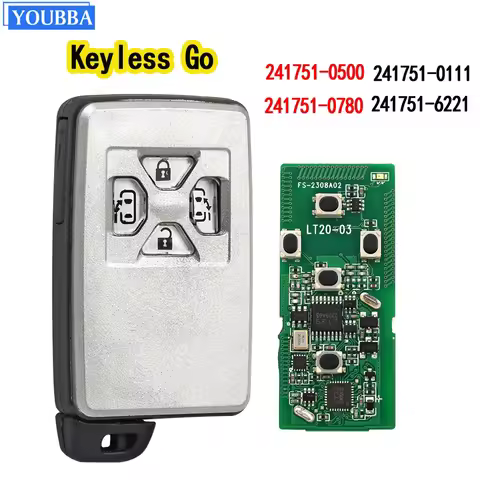 YOUBBA 271451-0500 271451-0780 271451-0111 271451-6221 Auto Smart Remote 4B Replace Car Key For Toyo