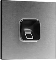 EKEY 204702 sLine Fingerprint Set (Fingerprint Black, Gira 106 Intercom System Module, Stainless Ste