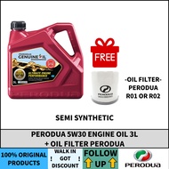Perodua 5W-30 Engine Oil 3LITER + Oil Filter For Perodua ( R01 / R02 )