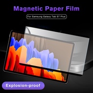 For For Samsung Galaxy Tab S7 Plus Tab S7 FE Tab s8 Plus 12.4 inches 1~3pcs Feel Paper Removable Magnetic suction paper film