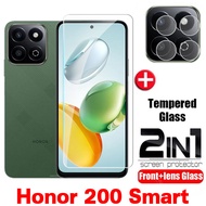 ฟิล์มกระจกเทมเปอร์ HONOR 200 Smart 5G 2 In 1สำหรับ Honor 200 Smart Lite X7C X 7c HonorX7c Honor200Sm