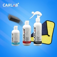 ชุดสุดคุ้มดูแลรถยนต์ CARLAB+ เคลือบเงา เคลือบกระจก เคลือบยาง (แถมฟรีผ้าไมโครไฟเบอร์และฟองน้ำ)