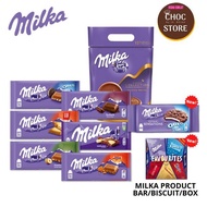 Milka Chocolate Bar 100G (Oreo/ Daim/ Hazelnuts/ Zartherb Extra Cocoa/ Cow Spot/ Strawberry)Coklat M
