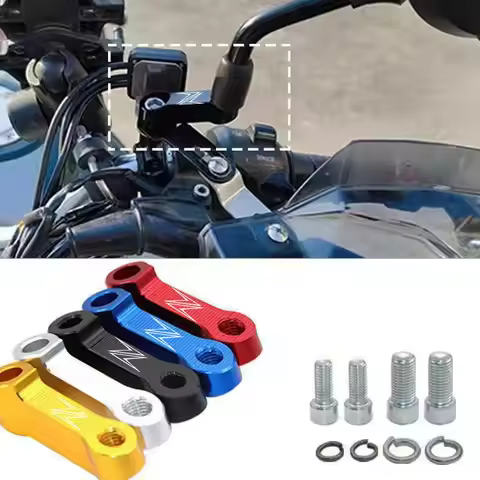 For Kawasaki Z900 Z650 Z750 Z400 Z800 Z1000 Ninja 400 650 300 ZX6R ZX10R Motorcycle Mirrors Riser Ex