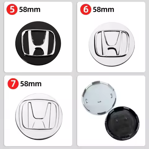 4pcs 58MM/69MM Car Hub Caps Wheel Center Caps Rims Cover for Honda Accord Civic Fit City Vezel Jazz 