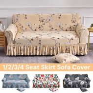 1/2/3/4 Seater Stretch Sofa Cover Universal Full Coverage Sofa Protector Removable Dustproof L-Shaped Slipcover Sarung Kusyen
