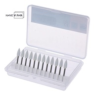 honeypanda Dental White Polishing Stones Flame Cone shape burs Arkansas Stone 12pc / Set
 Nice