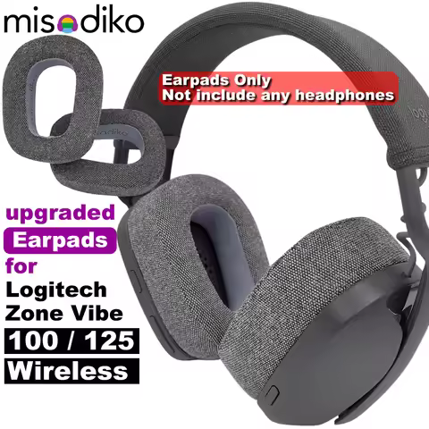 misodiko Upgraded Earpads Replacement for Logitech Zone Vibe 100 / 125 / Wireless Headphones