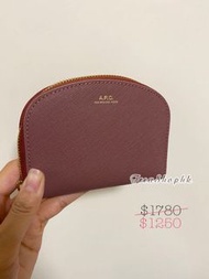 Sale! Last one !! 真皮A.P.C. half-moon compact wallet
