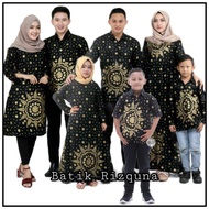 HITAM Jumbo Prada Matahari Black Gamis Family Couple Shirt