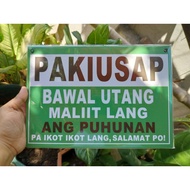 Bawal Utang No Credit Bawal Umutang Signage for Sari Sari Store Business