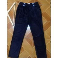 T677 (White 59) G5 Blue Velvet Pants With 2 Bows On The Front At The Waist And Back 1 Piece Lyn Bran