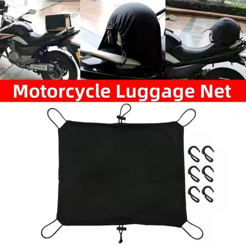 Waterproof Elastic Motorcycle Luggage Cover Cargo Net With Hooks 6 Motorcycle Cover Helmet Tank Hold