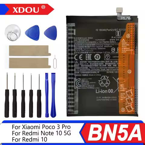 Brand New BN5A 5000mAh Battery For Xiaomi POCO mi3 pro mi 3 pro/Redmi Note 10(5G)/Redmi 10 Phone Rep
