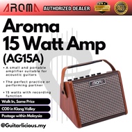 AROMA AG15A 15watt Portable Rechargeable Acoustic Amplifier AG15 Akustik ukulele violin cajon amp sp