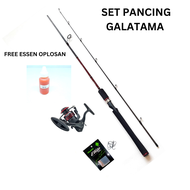 Set Paket Pancing Galatama Sungai Danau Pantai Pinggir Laut Joran 1.8 M dan Reel 3000 FREE ESSEN