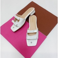 Azalea Jenny in White - 1 inch Heels Sandals