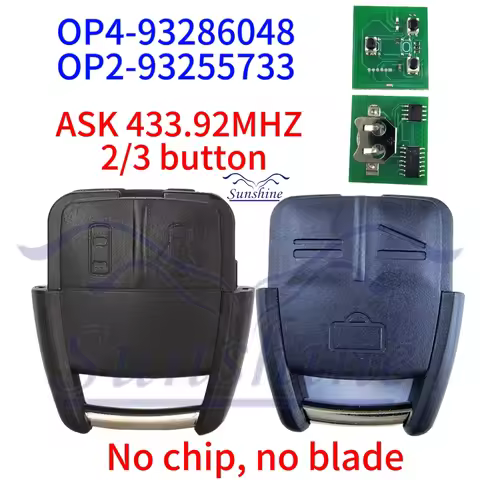 Sunshine Remote Car Key Control OP2-24424723/OP4-93286048 For Opel Omega 2001-2003 Vectra B 2000-200