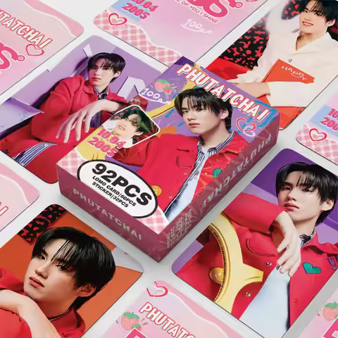 92pcs K-pop boy group mini cards, celebrity merchandise, Instagram support photo cards, mini sticker