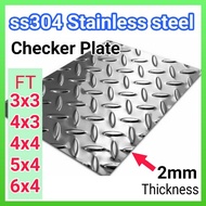 Stainless steel 304 *Papan Bunga (BIG SIZE)*2mm Chequered Plate